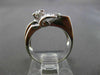 ANTIQUE LARGE .35CT OLD MINE ROUND DIAMOND 14KT WHITE GOLD FLOWER RING #1678