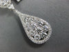 ESTATE LARGE 1.32CT DIAMOND 18KT WHITE GOLD CLUSTER ROUND TEAR DROP LOVE PENDANT