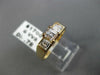 ANTIQUE .76CT ASSCHER CUT DIAMOND 14KT YELLOW GOLD PAST PRESENT FUTURE RING #112