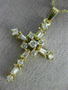 ESTATE LARGE 1.0CT ROUND & BAGUETTE DIAMOND 14KT YELLOW GOLD 3D PENDANT #20837