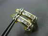 ESTATE .85CT DIAMOND 14K W &Y GOLD PRINCESS UMBRELLA HANGING EARRINGS 22mm #5415
