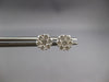 ESTATE .59CT DIAMOND 14KT WHITE GOLD 3D CLASSIC FLOWER STUD EARRINGS