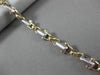 ESTATE LARGE & EXTRA LONG 14KT 2TONE GOLD FANCY LINK ITALIAN MEN BRACELET #19323