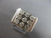 ESTATE LARGE .63CT DIAMOND 14KT WHITE GOLD 3D SQUARE CLASSIC MENS RING #27704