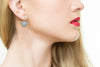LARGE 3.45CT WHITE & YELLOW DIAMOND 18KT 2 TONE GOLD PAVE HEART HANGING EARRINGS
