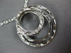 ESTATE LARGE .37CT DIAMOND 18KT WHITE GOLD OVAL LOVE KNOT CIRCLE OF LIFE PENDANT