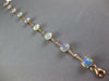 ESTATE 8.06CT DIAMOND & AAA OPAL 14KT ROSE GOLD ROUND BAMBOO FUN TENNIS BRACELET