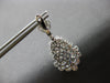 ESTATE LARGE 5.51CT DIAMOND 18KT WHITE GOLD CLUSTER TEAR DROP HANGING EARRINGS