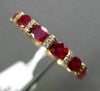 ESTATE 3.98CT DIAMOND & RUBY 18K ROSE GOLD DOUBLE SIDE ANNIVERSARY ETERNITY RING