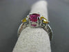 1.95CT DIAMOND & AAA SAPPHIRE & RUBALITE 18K WHITE GOLD 3D ENGAGEMENT RING 27634