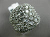 ESTATE LARGE 3.0CT DIAMOND 14KT WHITE GOLD ETOILE FILIGREE CLUSTER LOVE RING