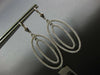 ESTATE LARGE 1.58CT DIAMOND 18KT WHITE GOLD 3D MULTI LINK OVAL HANGING EARRINGS