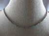 ESTATE 12.25CT BLACK DIAMOND 14KT WHITE GOLD 3D ETERNITY LOVE TENNIS NECKLACE