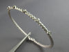 .18CT DIAMOND 14KT WHITE GOLD 5 STONE FLEXIBLE WOVEN ETOILE CUFF BANGLE BRACELET