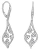 .21CT DIAMOND 14K WHITE GOLD 3D MULTI SHAPE TEAR DROP LEVERBACK HANGING EARRINGS