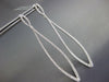 ESTATE EXTRA LARGE 1.74CT DIAMOND 18K WHITE GOLD LEAF TEAR DROP HANGING EARRINGS
