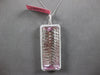 EXTRA LARGE 52.07CT DIAMOND & AAA KUNZITE 18KT WHITE GOLD 3D RECTANGULAR PENDANT