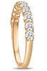 .75CT DIAMOND 14K ROSE GOLD CLASSIC ROUND 11 STONE SHARE PRONG ANNIVERSARY RING
