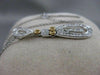 ESTATE FANCY YELLOW DIAMOND 14K WHITE 2 TONE GOLD FILIGREE PENDANT F/G VS #19538