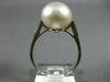 ANTIQUE LARGE .10CT DIAMOND & AAA SOUTH SEA PEARL PLATINUM 3D ENGAGEMENT RING