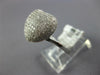 ESTATE LARGE .75CT DIAMOND 14KT WHITE GOLD 3D CLASSIC PUFF HEART LOVE RING