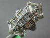 LARGE 1.45CT DIAMOND 18KT WHITE GOLD ROUND BAGUETTE DOUBLE ANCHOR ELONGATED RING