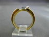 ESTATE LARGE .25CT DIAMOND 18K WHITE & YELLOW GOLD TRIANGLE TRILLION RING #22095