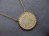 LARGE .84CT DIAMOND 14KT YELLOW GOLD CLASSIC PAVE CIRCULAR BEADED LOVE NECKLACE