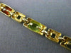 ESTATE WIDE 5.0CT AAA OVAL MULTI GEM 14K YELLOW GOLD SQUARE LINK BRACELET #22711