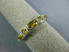 ESTATE 1.05CT AAA CITRINE 14KT WHITE GOLD 3D 5 STONE CUSHION CUT SQUARE FUN RING
