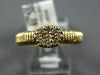 ESTATE .20CT DIAMOND 14KT YELLOW GOLD 3D CLASSIC OVAL PAVE FUN RING