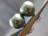 ESTATE EXTRA LARGE AAA TAHITIAN PEARL 14KT WHITE GOLD 3D CLASSIC STUD EARRINGS
