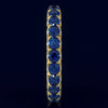 2.53CT AAA SAPPHIRE 14KT YELLOW GOLD CLASSIC SHARED PRONG ETERNITY FUN LOVE RING