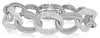 ESTATE LARGE 5.65CT DIAMOND 18KT WHITE GOLD 3D OVAL LINK CUFF BANGLE BRACELET