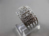 ESTATE LARGE 1.50CT ROUND DIAMOND 14KT WHITE GOLD 5 ROW COCKTAIL RING #21176