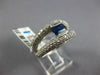 WIDE 2.1CT DIAMOND & AAA SAPPHIRE 14KT WHITE GOLD 3D EMERALD CUT ENGAGEMENT RING