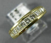 ESTATE .75CT DIAMOND 14K YELLOW GOLD PRINCESS CHANNEL ANNIVERSARY RING #20521