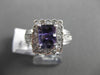 ESTATE 1.65CTW DIAMOND & AAA AMETHYST 14KT WHITE GOLD RECTANGULAR HALO FUN RING