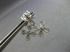 LARGE 2.08CT DIAMOND 18KT WHITE GOLD FLOWER 4 LEAF CLOVER STUD HANGING EARRINGS