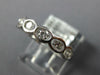 ESTATE .53CT DIAMOND 18K WHITE GOLD 3D CLASSIC ROUND OVAL BEZEL ANNIVERSARY RING
