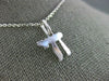 ESTATE SMALL 14KT WHITE GOLD 3D HANDCRAFTED CHAI PENDANT #530