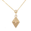 LARGE .67CT DIAMOND 18KT YELLOW GOLD MULTI ROW GEOMETRICAL FLORAL LOVE NECKLACE