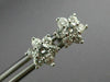 ESTATE .94CT DIAMOND 14KT WHITE GOLD CLASSIC STAR FLOWER CLUSTER EARRINGS #21017