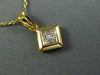 ESTATE .20CT PRINCESS DIAMOND 14KT YELLOW GOLD 3D SQUARE INVISIBLE PENDANT 25930