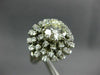 ANTIQUE LARGE 2.35CT DIAMOND 18K WHITE GOLD 3D FLOWER SOLITAIRE ENGAGEMENT RING