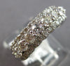 1.77CT DIAMOND 14K WHITE GOLD ROUND CLASSIC ROUND 3 ROW WEDDING ANNIVERSARY RING