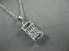 ESTATE .40CT DIAMOND 14KT WHITE GOLD PRINCES CUT RECTANGULAR PENDANT #15435
