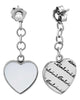 ESTATE AAA SOUTH SEA PEARL & MOTHER OF PEARL 18K WHITE GOLD HEART SHAPE EARRINGS
