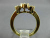ESTATE .83CT DIAMOND 14K YELLOW GOLD PAST PRESENT FUTURE CLUSTER RING #327