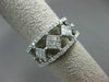 ESTATE WIDE 1CT ROUND & PRINCESS DIAMONDS 14KT WHITE GOLD 3D SEMI ETERNITY RING